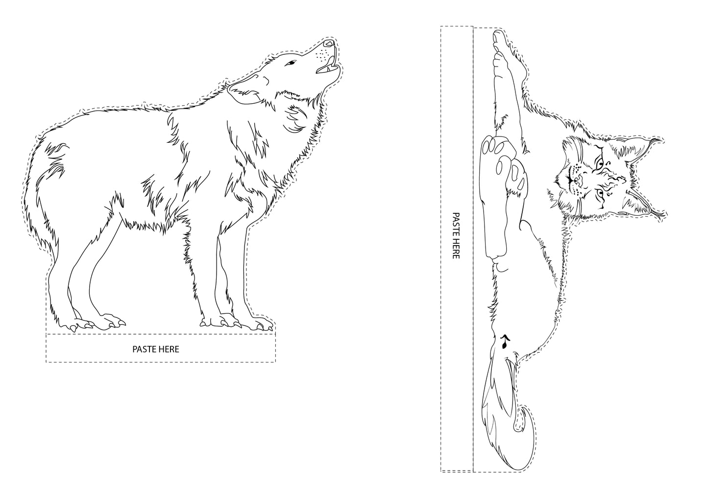 Mountain Hills Animals Printable Diorama