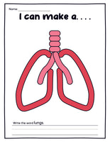 Human Organs Playdough Mats (16 Pages total)