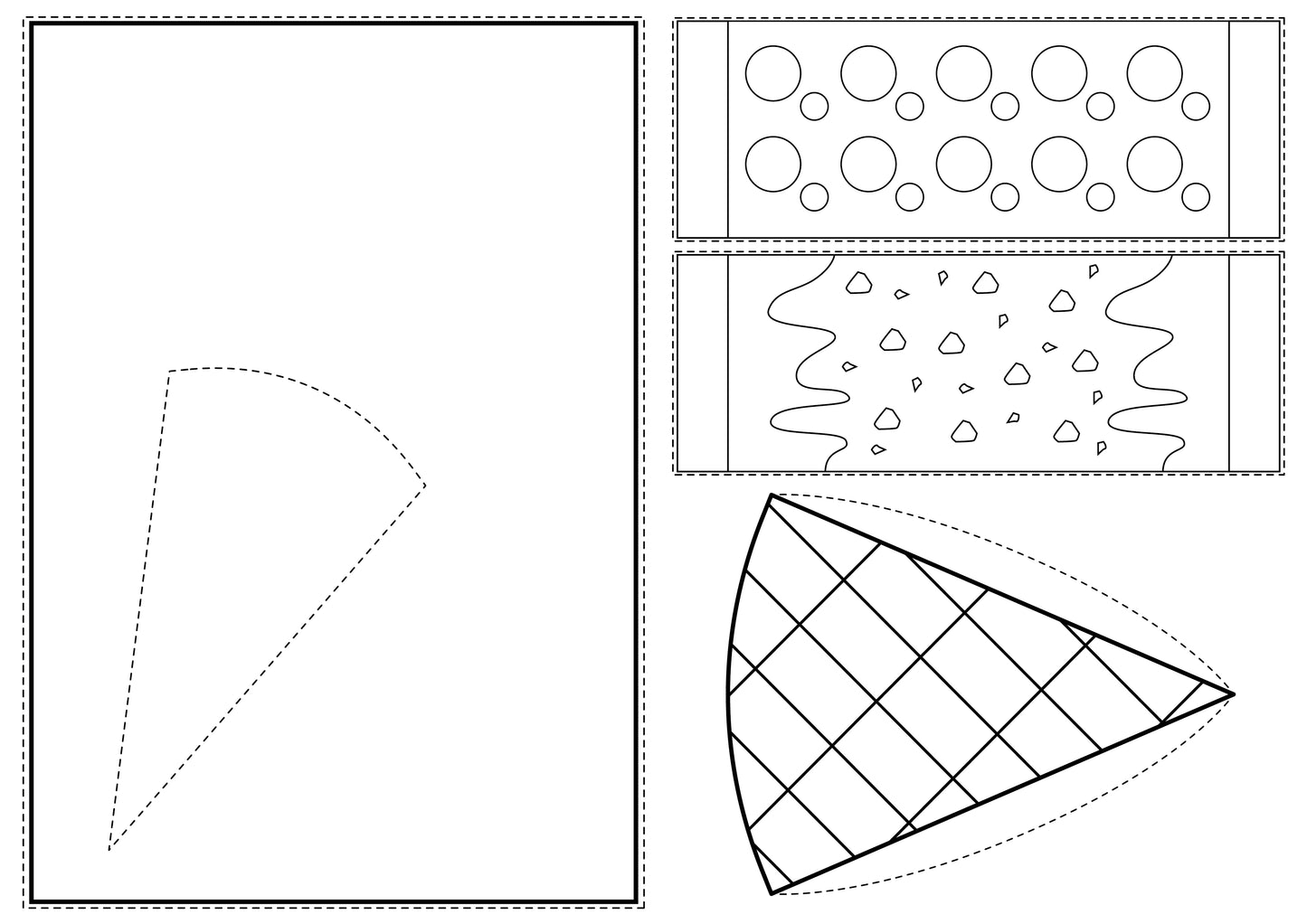 3D Ice Cream printables to cut, color, and paste to make a 3d Ice cream craft fun summer printable activities for kids at ice cream parties, ice cream printables, ice cream coloring pages