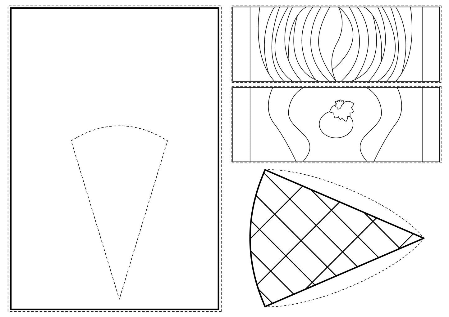 3D Ice Cream printables to cut, color, and paste to make a 3d Ice cream craft fun summer printable activities for kids at ice cream parties, ice cream printables, ice cream coloring pages