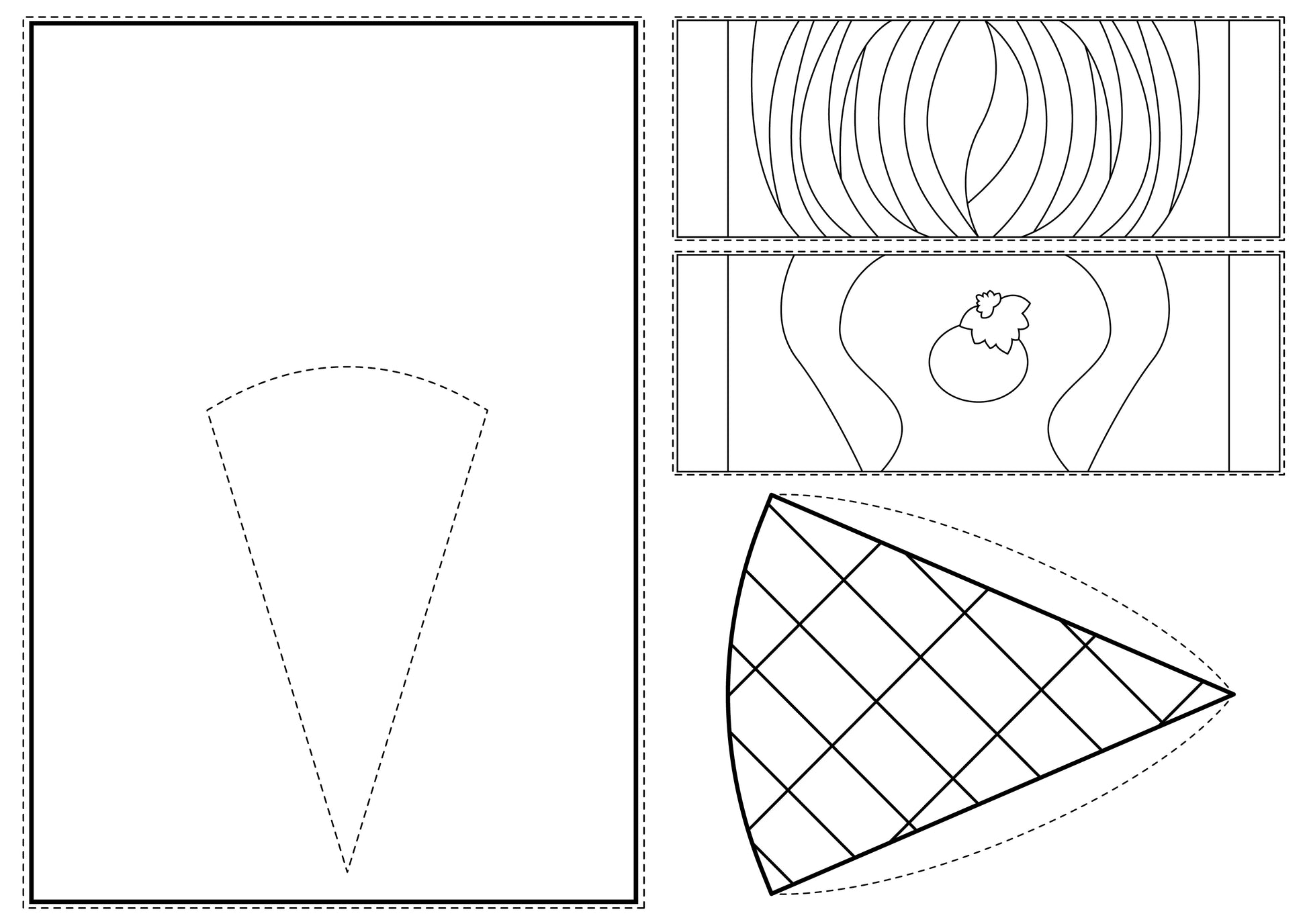 3D Ice Cream printables to cut, color, and paste to make a 3d Ice cream craft fun summer printable activities for kids at ice cream parties, ice cream printables, ice cream coloring pages