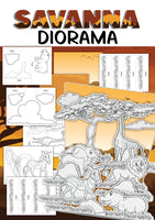 Printable African Savanna Shoe Box Diorama (9 Pages)