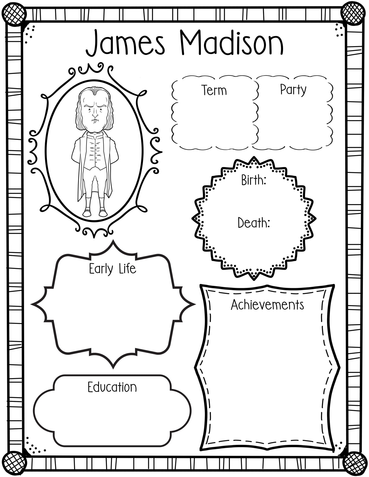 Presidents Activity Worksheets for Kids