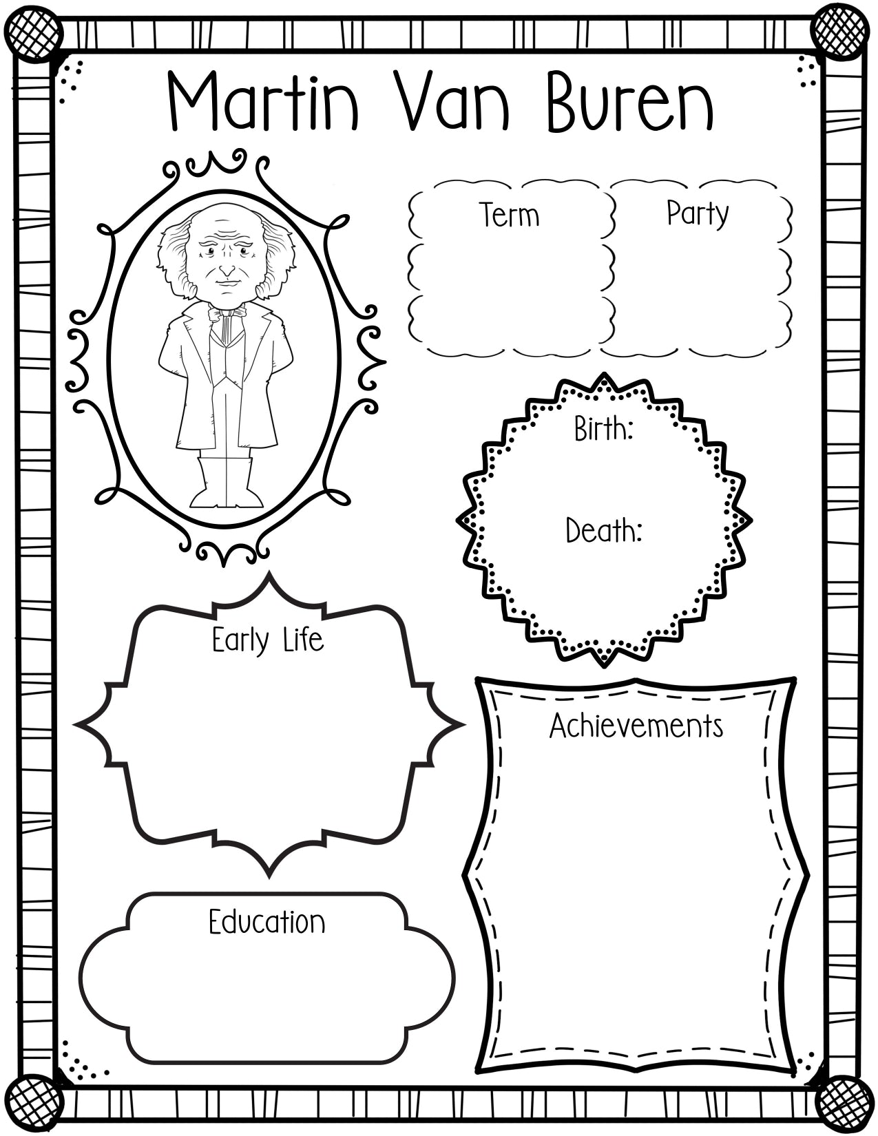 Presidents Activity Worksheets for Kids