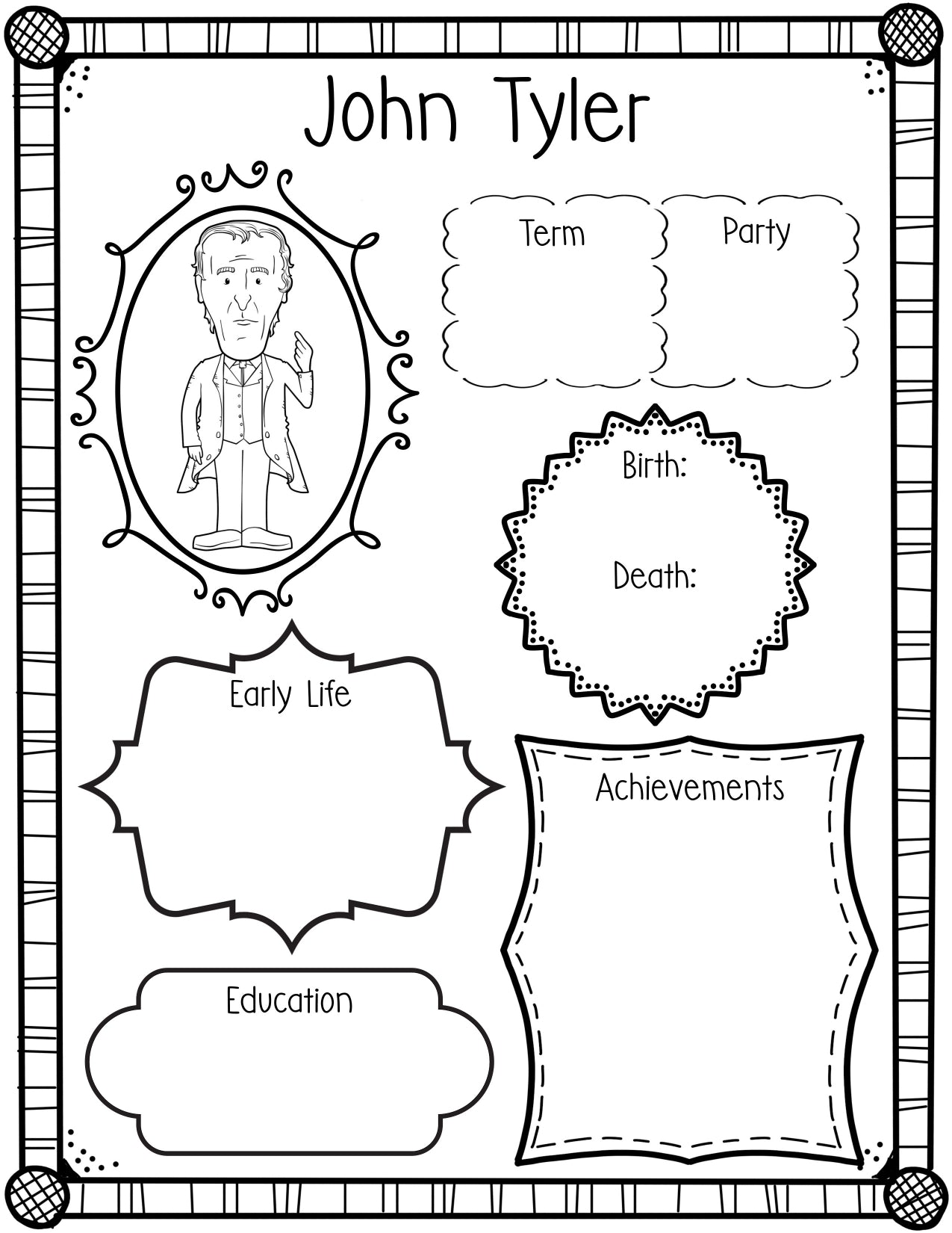 Presidents Activity Worksheets for Kids