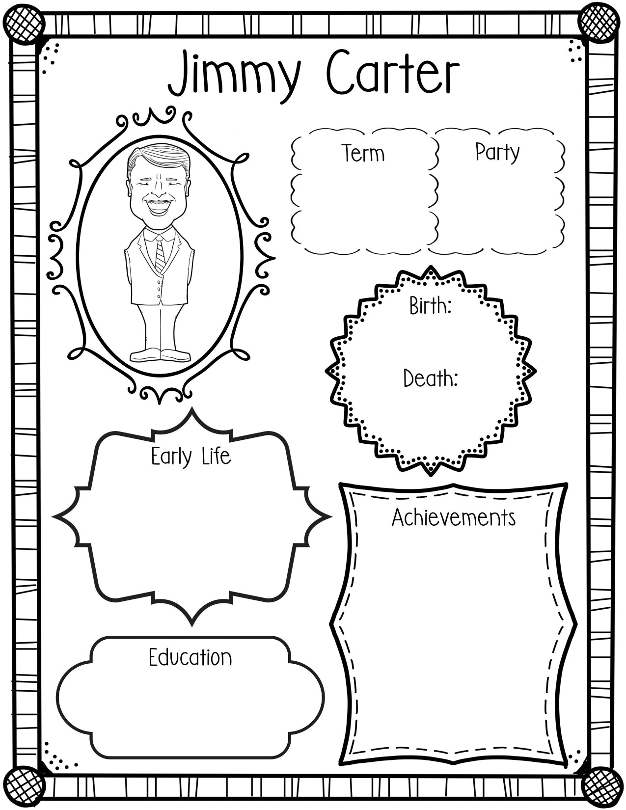 Presidents Activity Worksheets for Kids