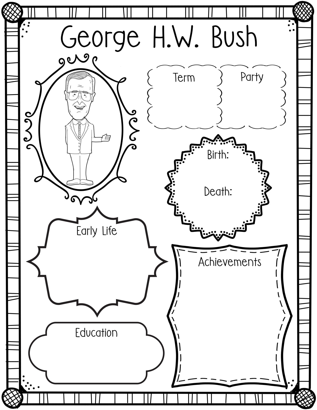 Presidents Activity Worksheets for Kids