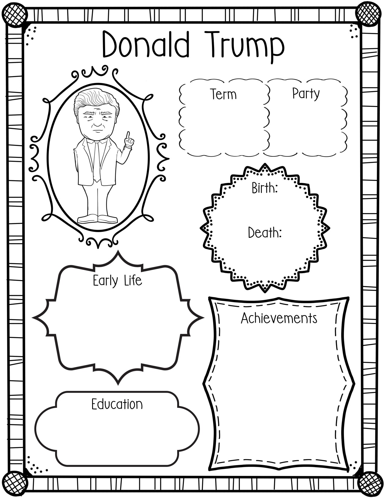 Presidents Activity Worksheets for Kids