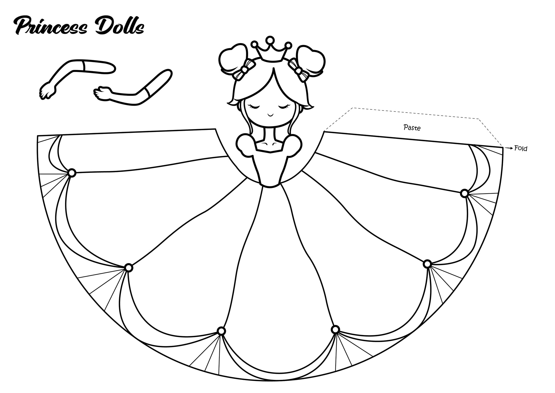 paper princess dolls to assemble and cut out