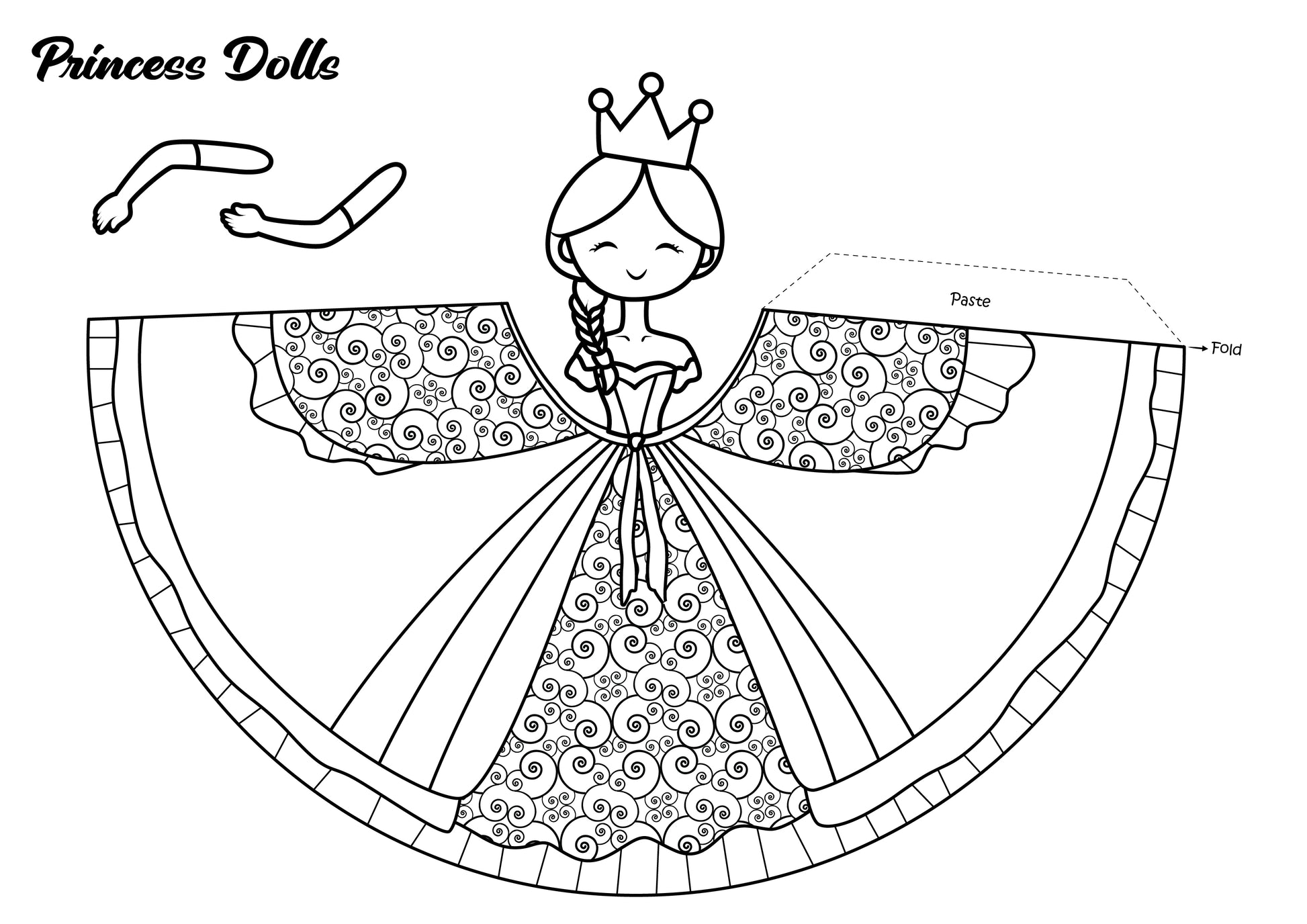 paper princess dolls to assemble and cut out