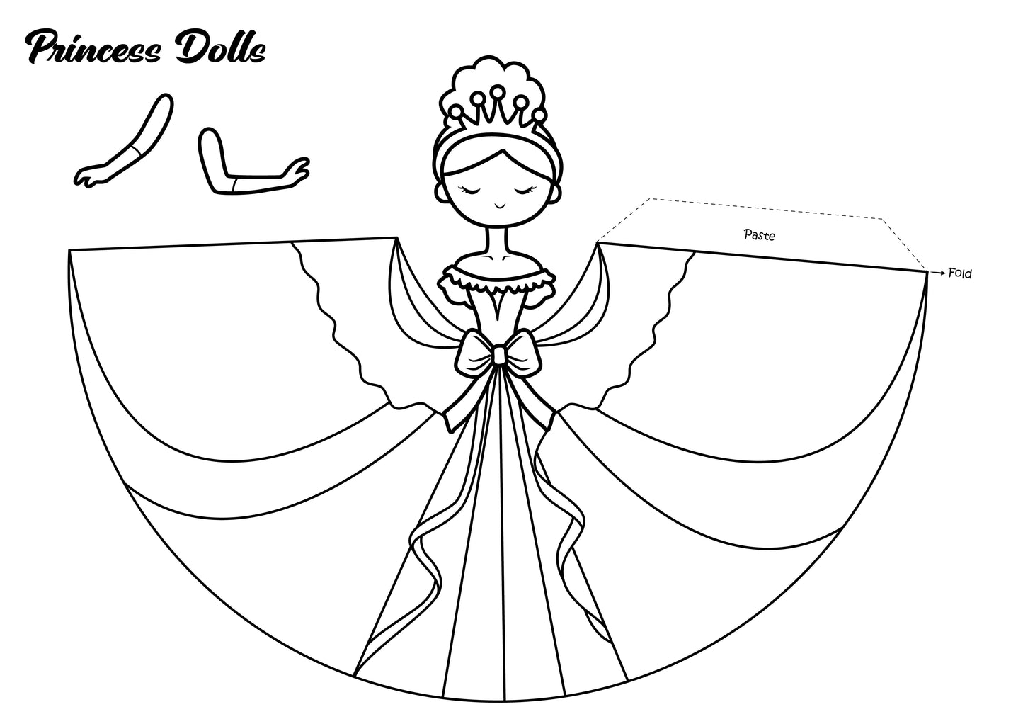 paper princess dolls to assemble and cut out