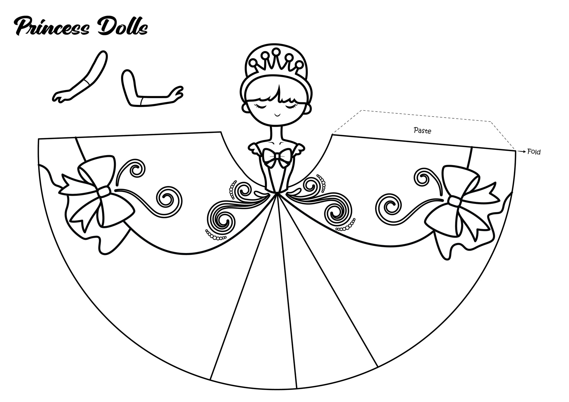 paper princess dolls to assemble and cut out