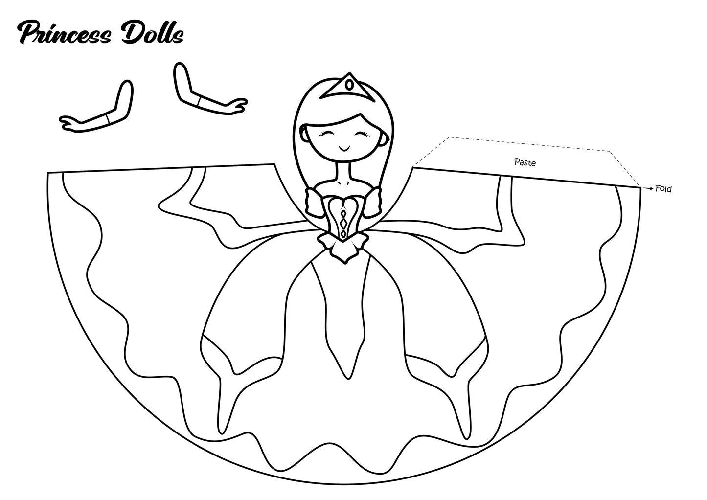 paper princess dolls to assemble and cut out