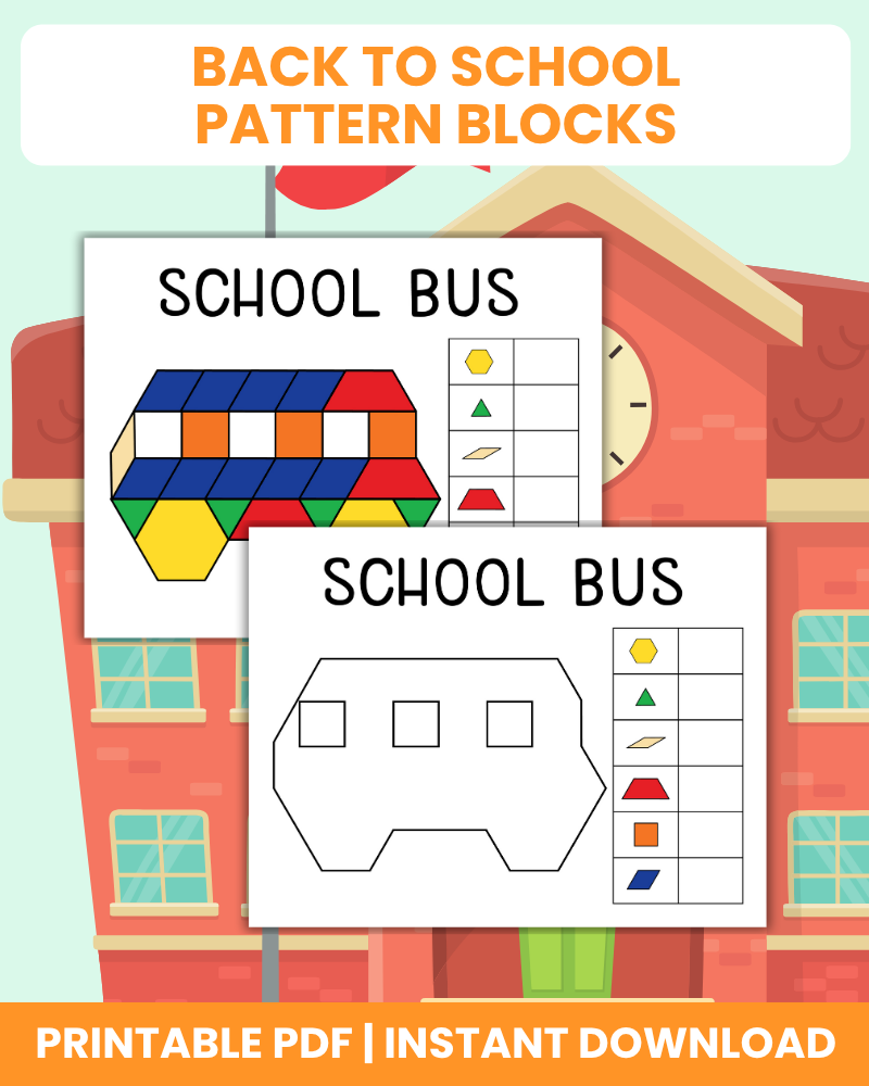 
Back to School Pattern Blocks Printable