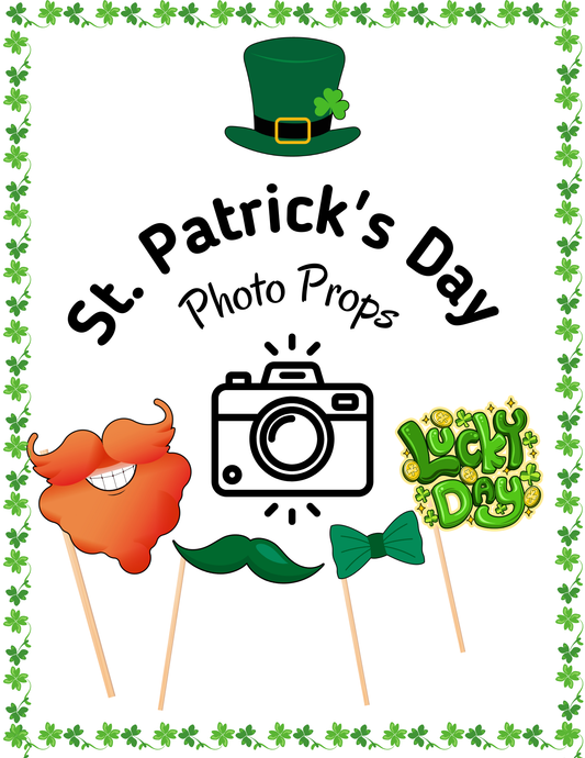 St Patricks day photo props printable