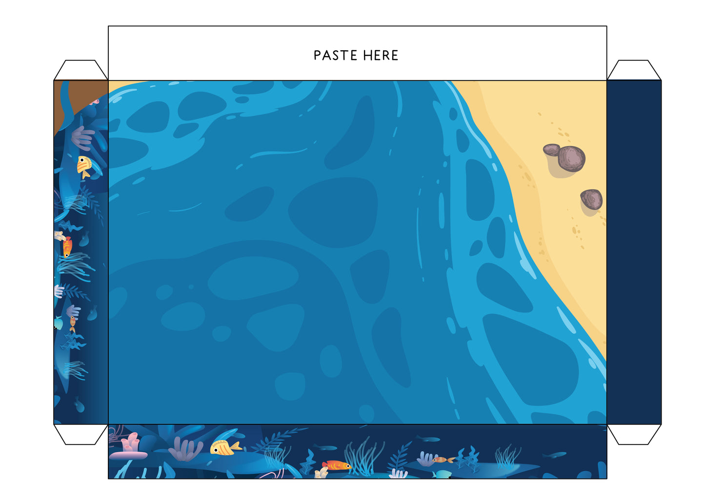 Printable water cycle diorama to make a shoebox science project 3d printable graphics