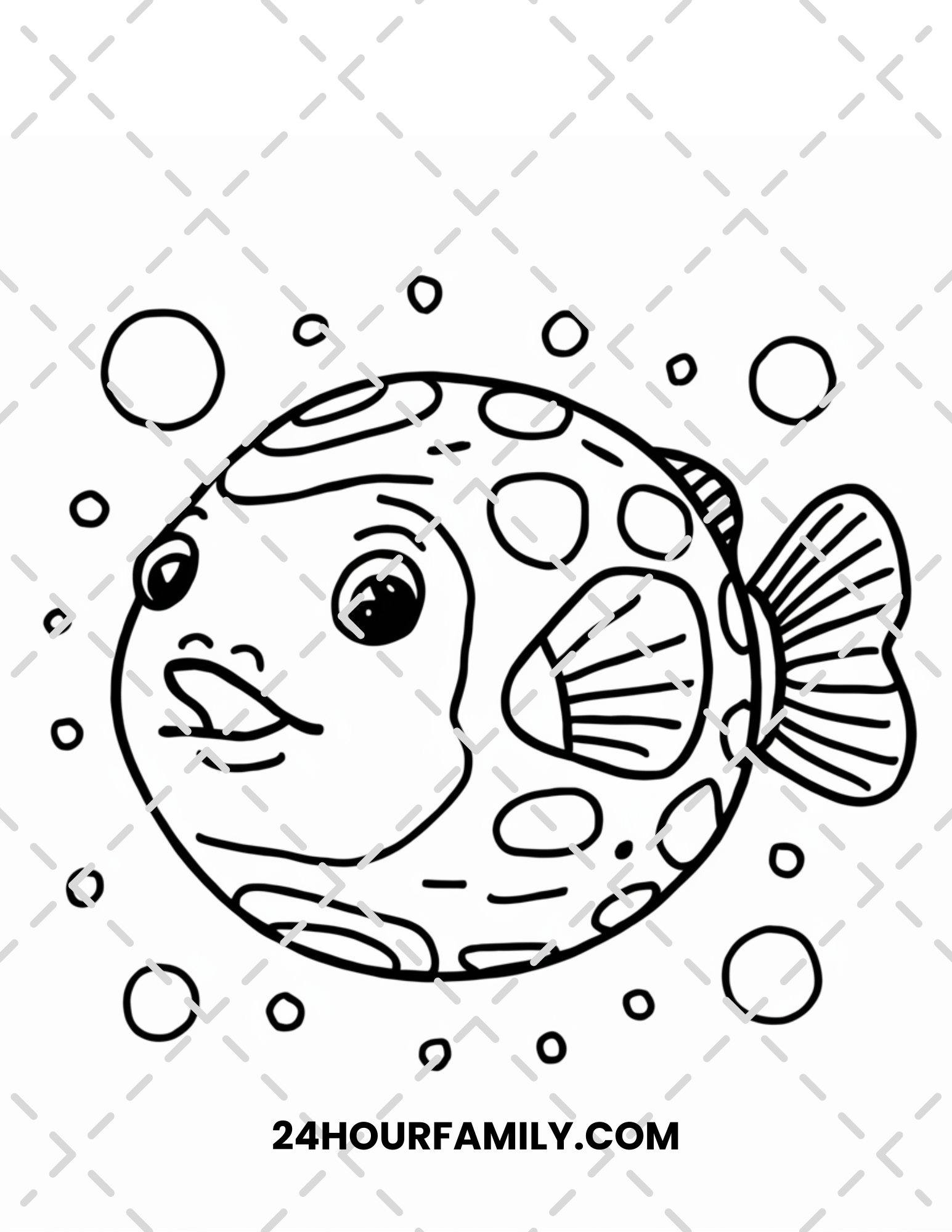 puffer fish coloring pages