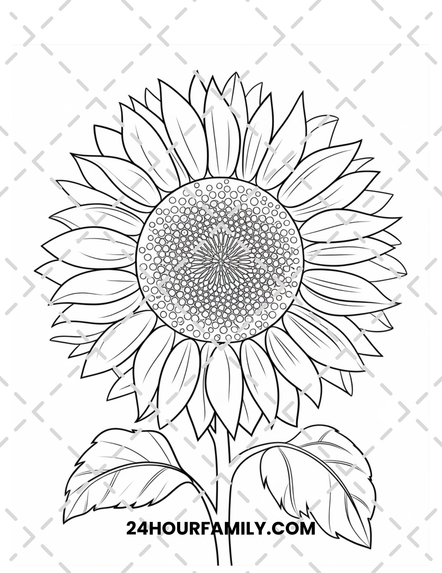 sunflower coloring pages for adult