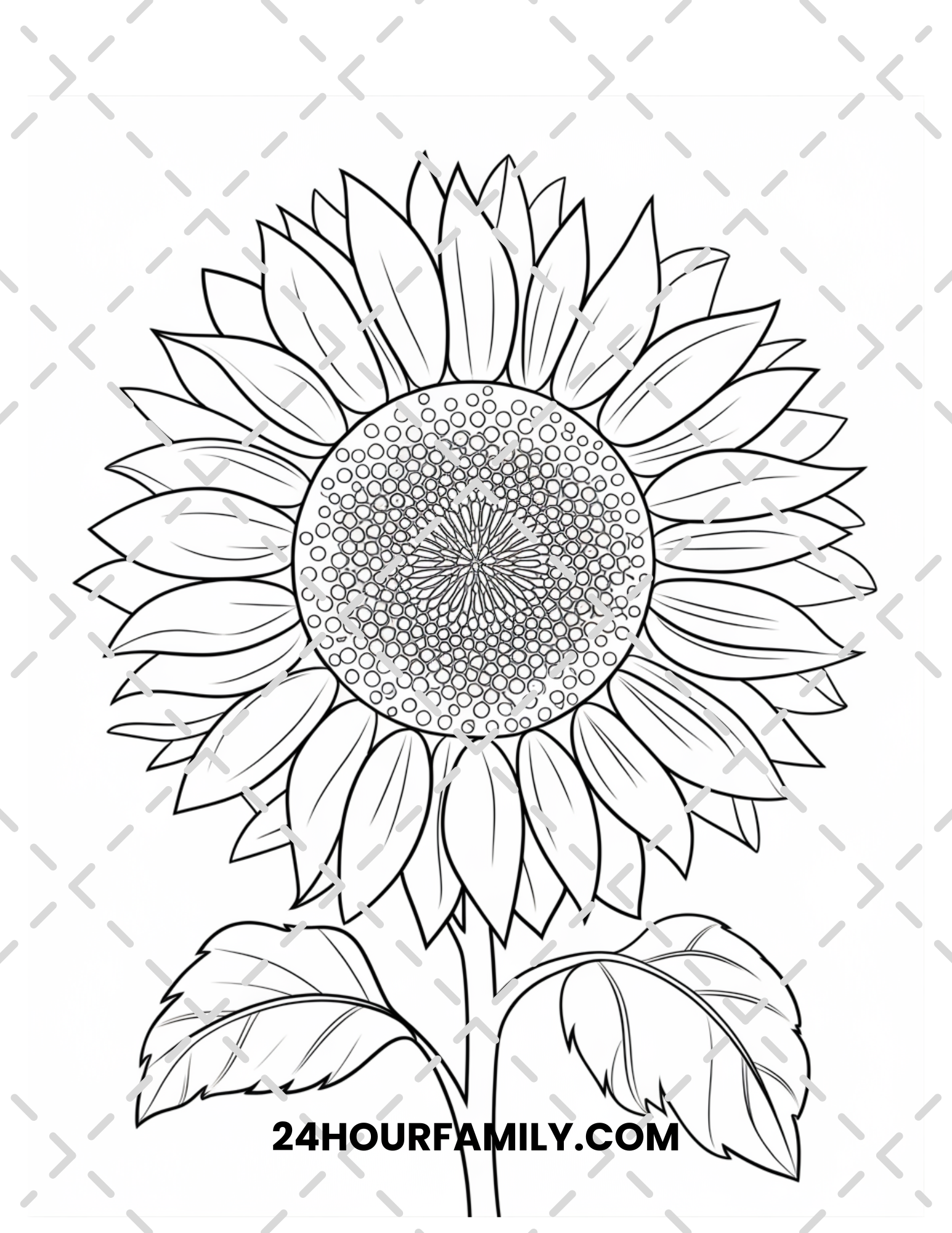 sunflower coloring pages for adult
