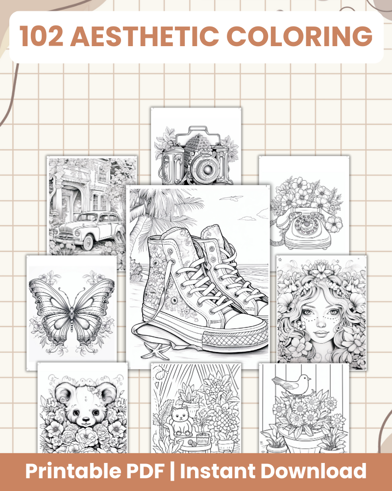 aesthetic coloring pages