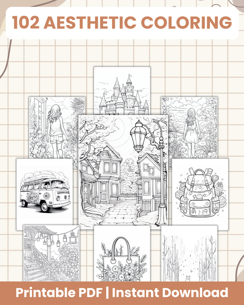 aesthetic coloring pages