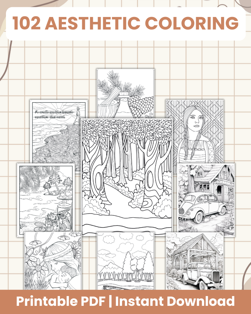 aesthetic coloring pages