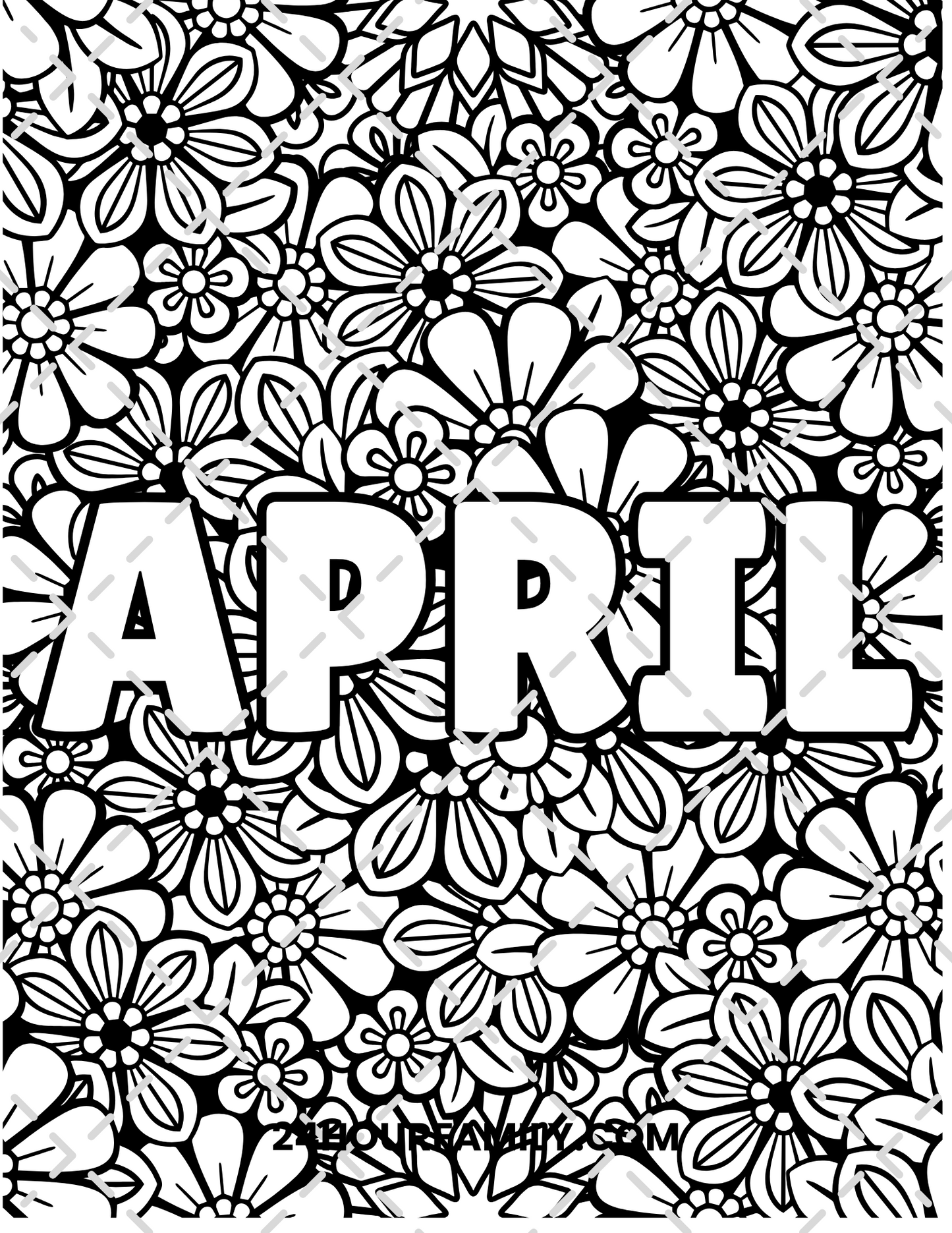 april coloring pages