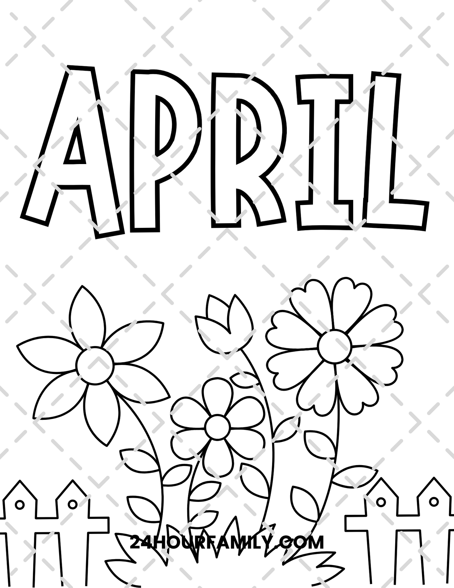 april coloring pages