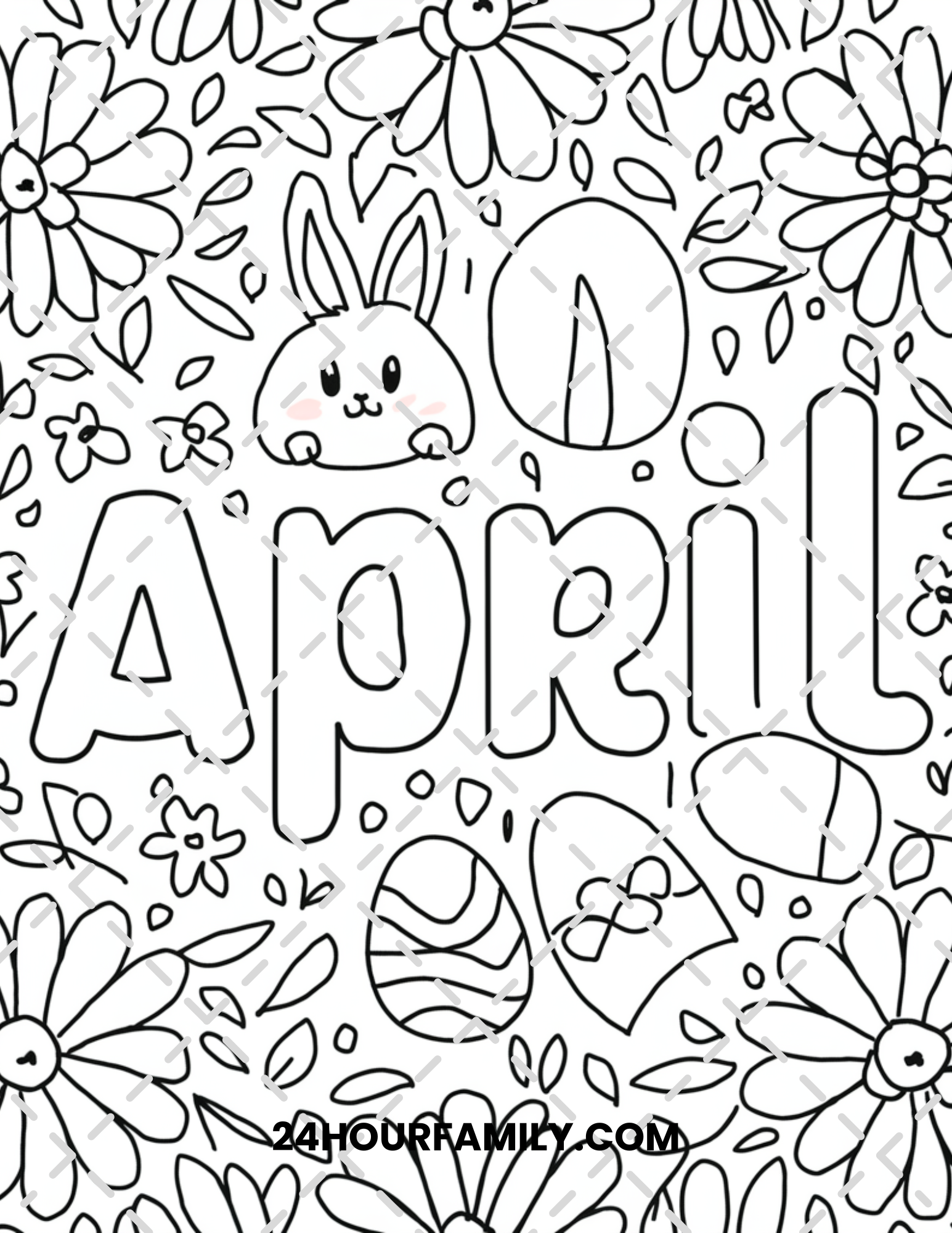 april coloring pages
