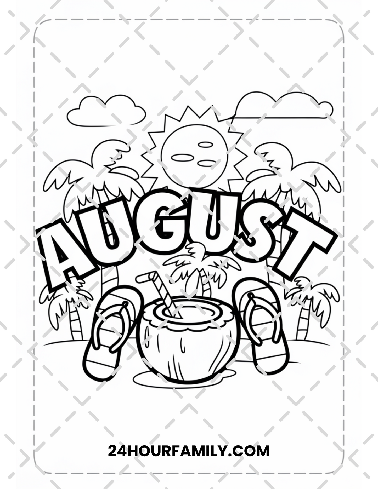 august coloring pages