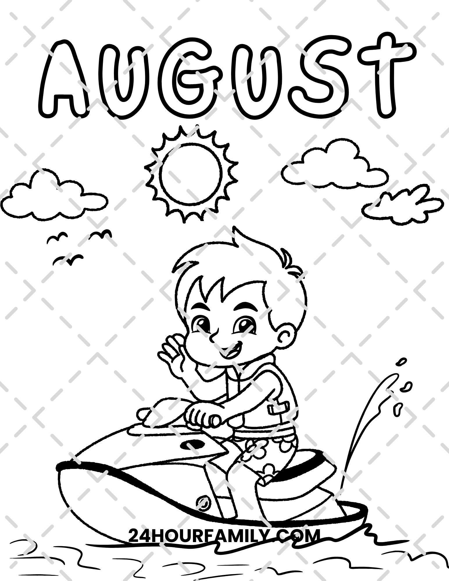 august coloring pages