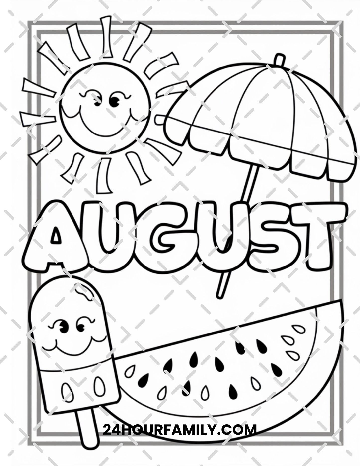 august coloring pages