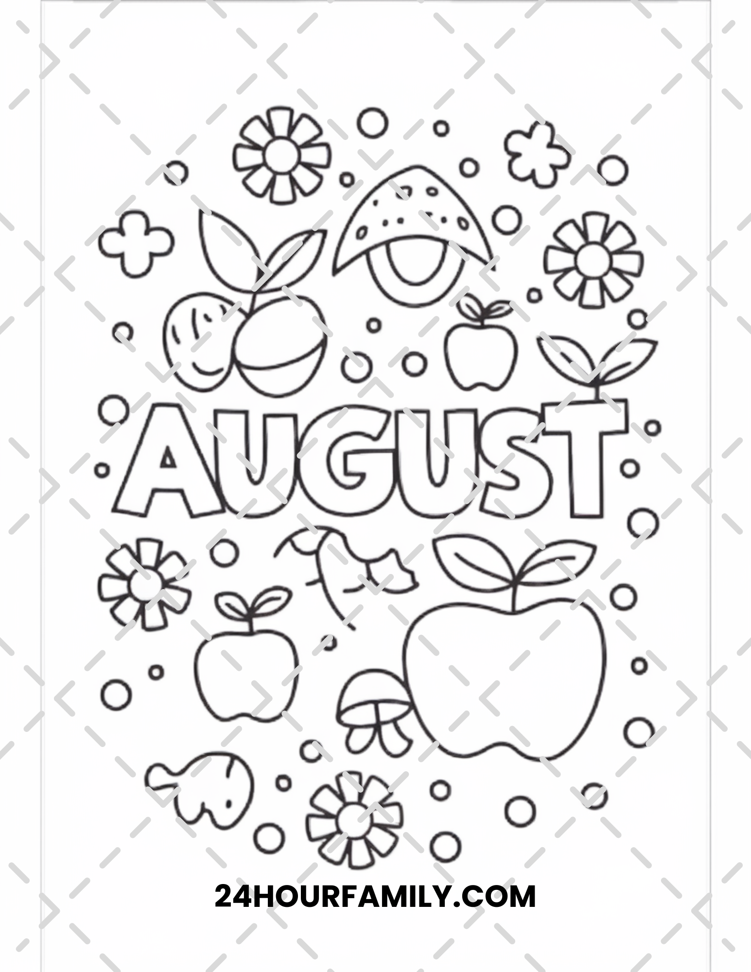 august coloring pages