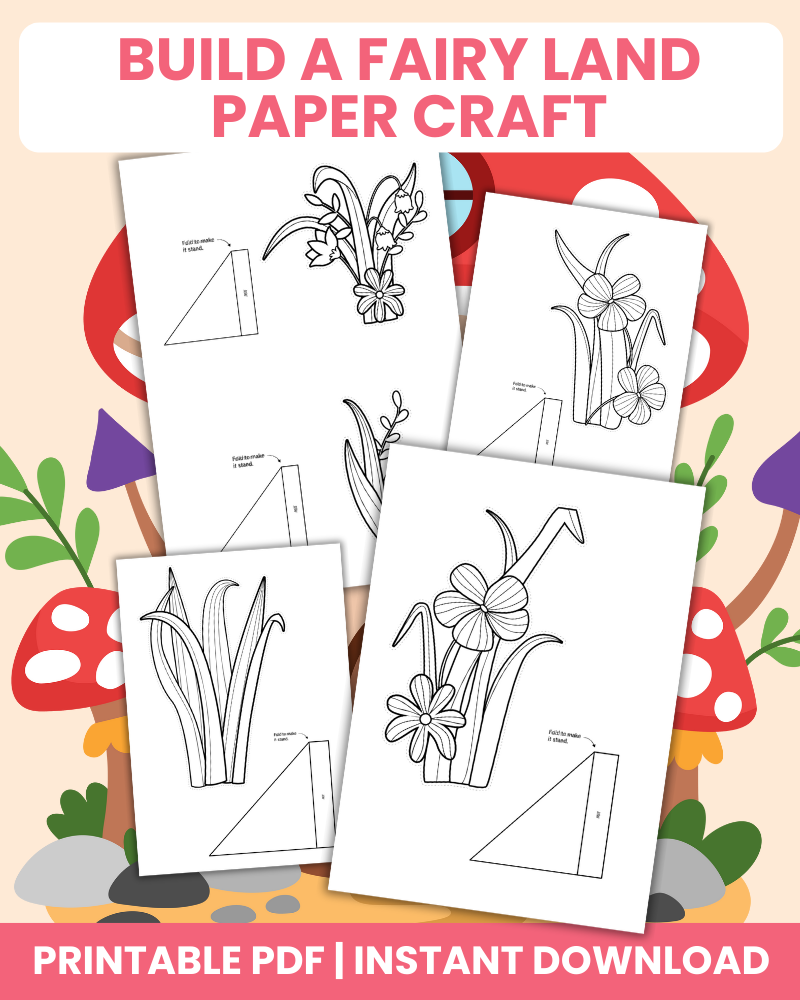 build a fairy land paper craft printable