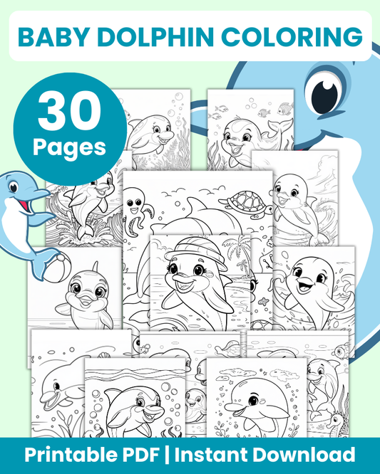 baby dolphin coloring pages