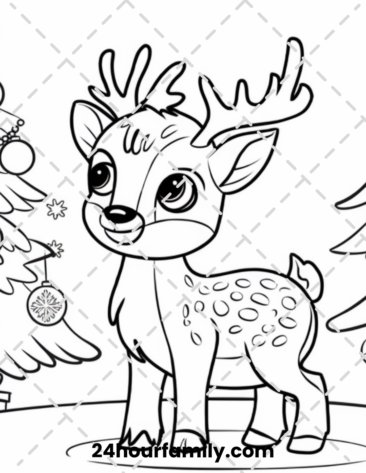 majestic reindeer coloring pages
