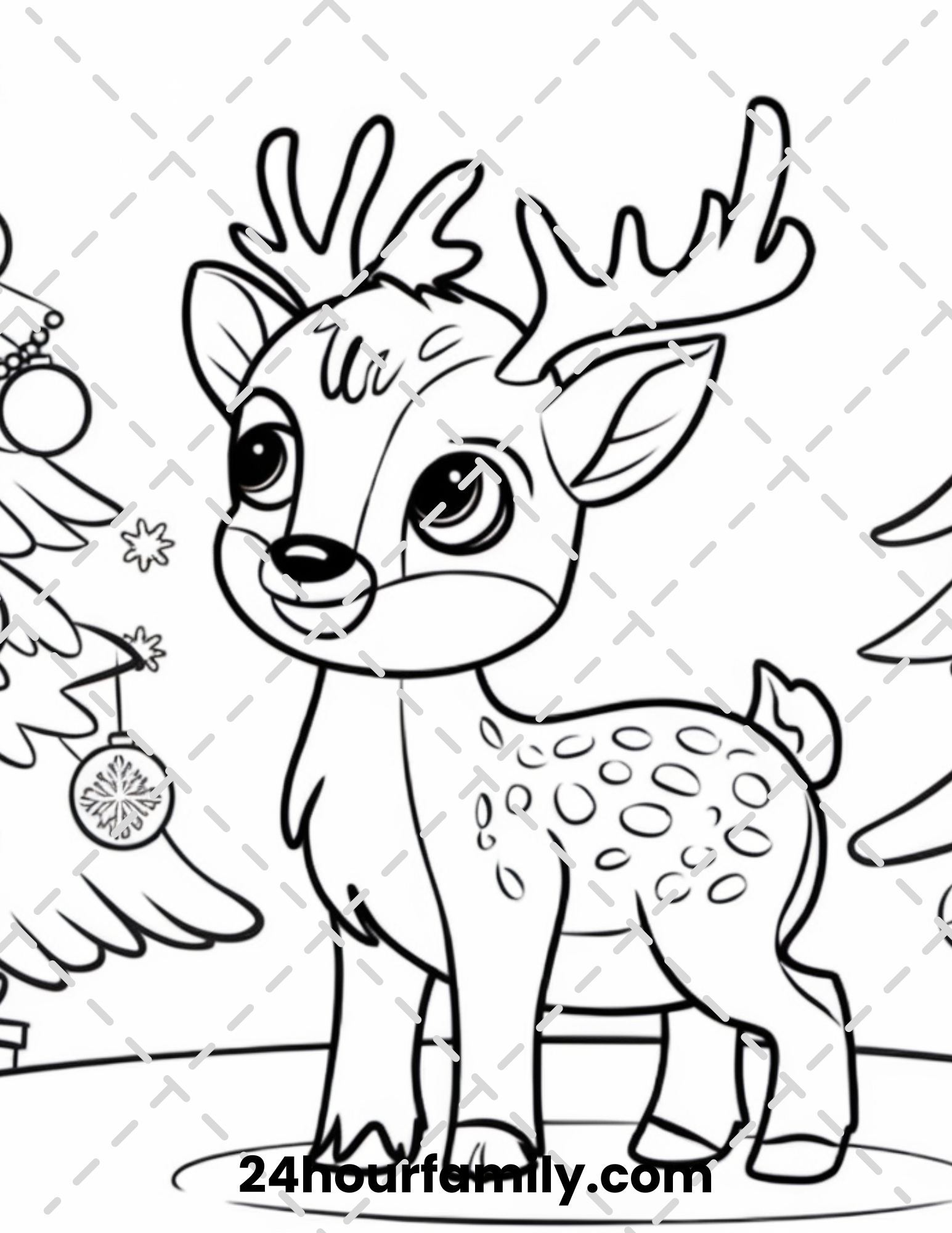 majestic reindeer coloring pages