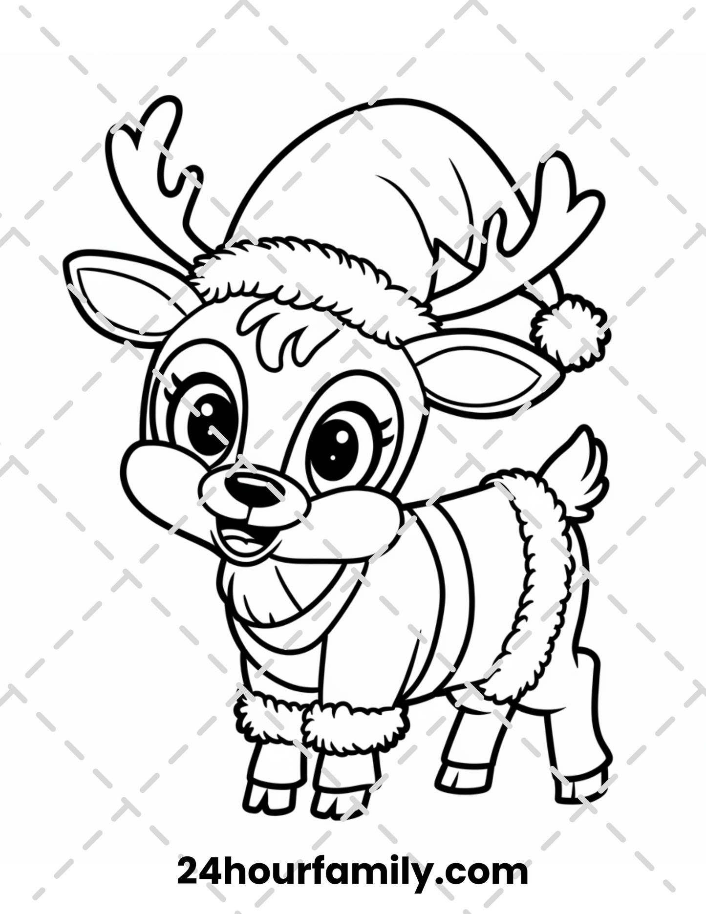 majestic reindeer coloring pages