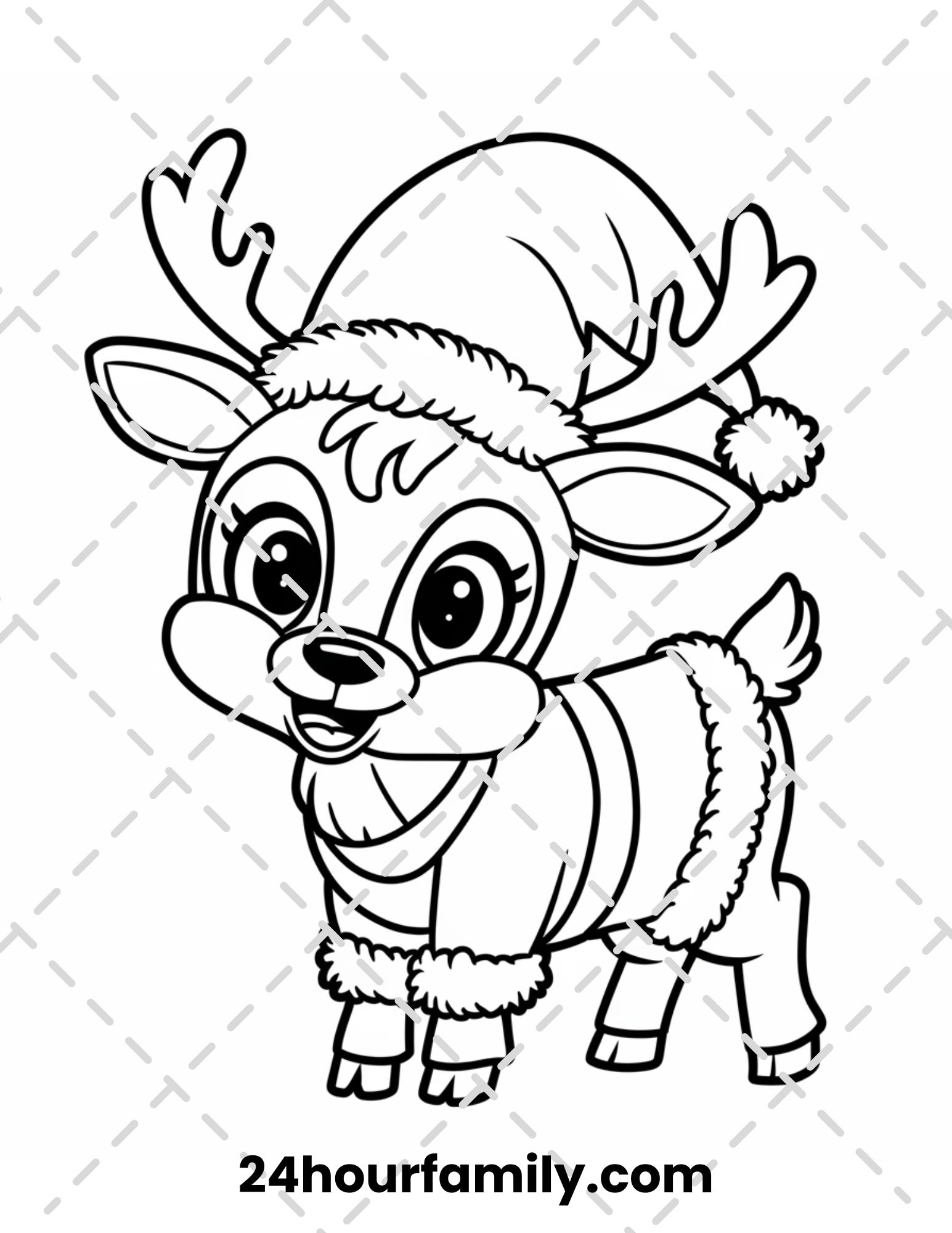 majestic reindeer coloring pages