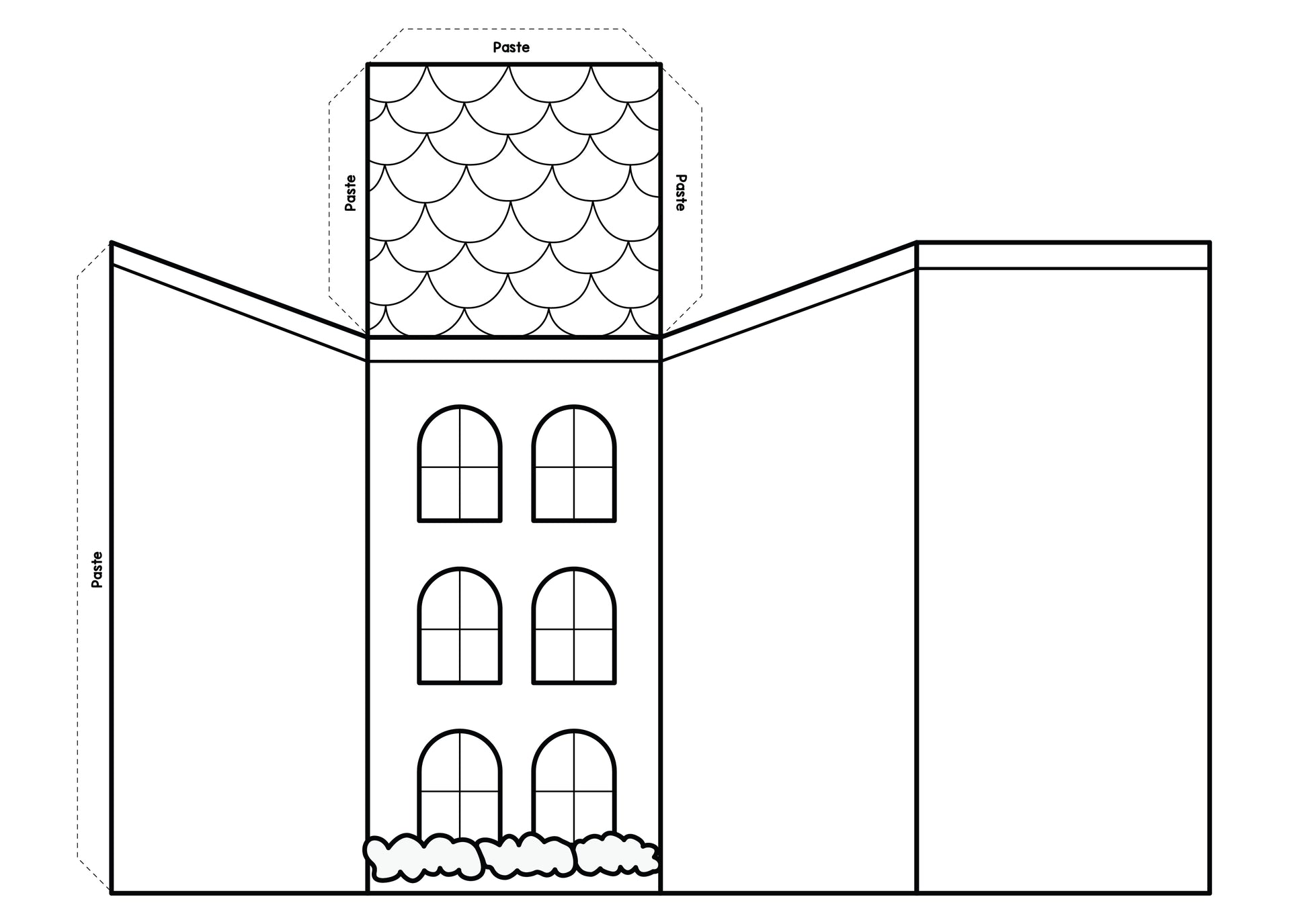 back to school paper craft printable build a school bus, build a school building build a cafeteria build a library