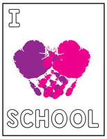 Back to School Handprint Art (10 Pages)