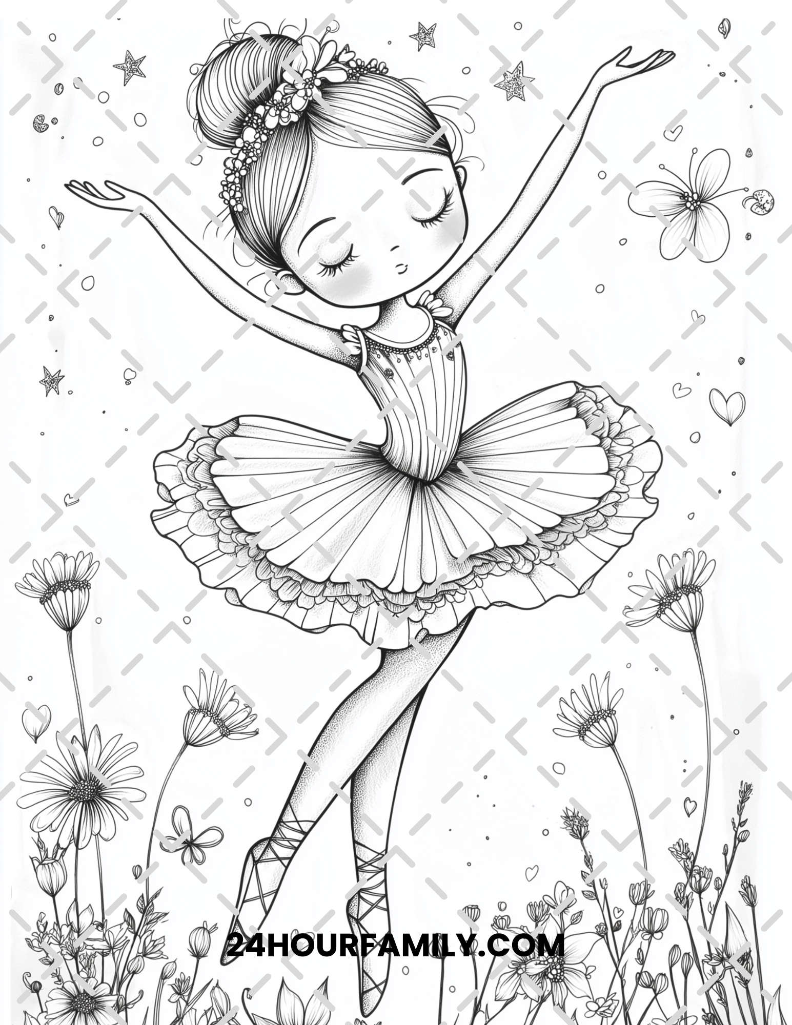 christmas ballerina coloring pages