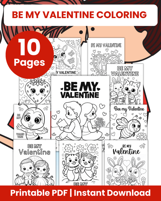 be my valentine coloring pages