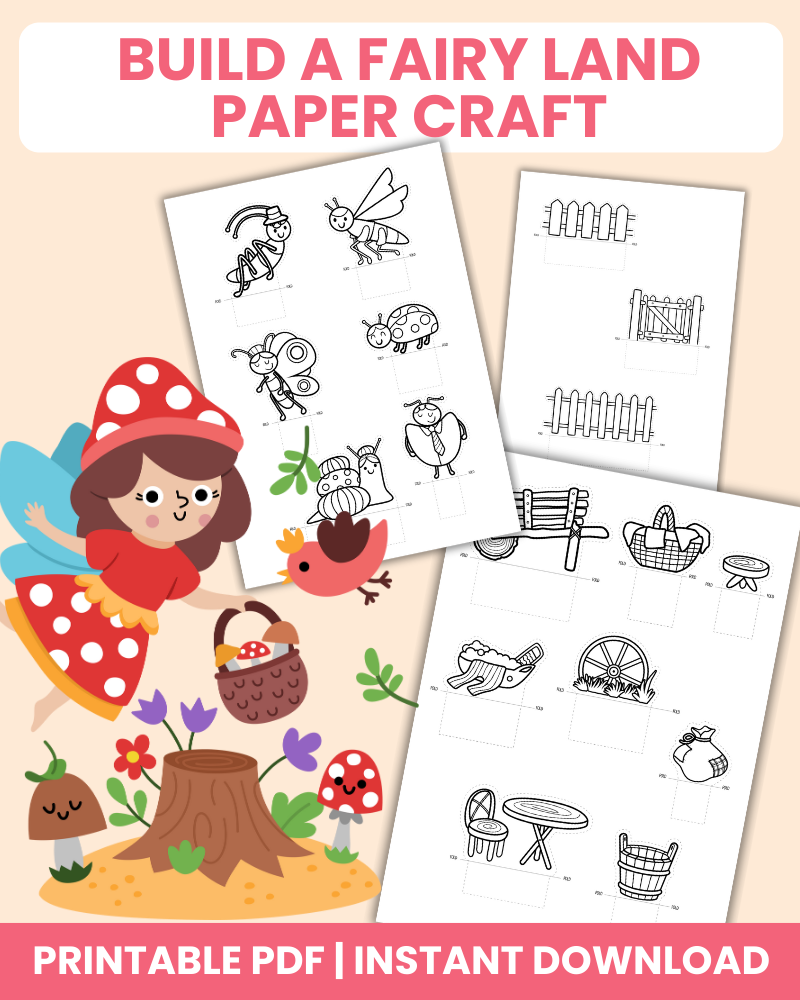 build a fairy land paper craft printable