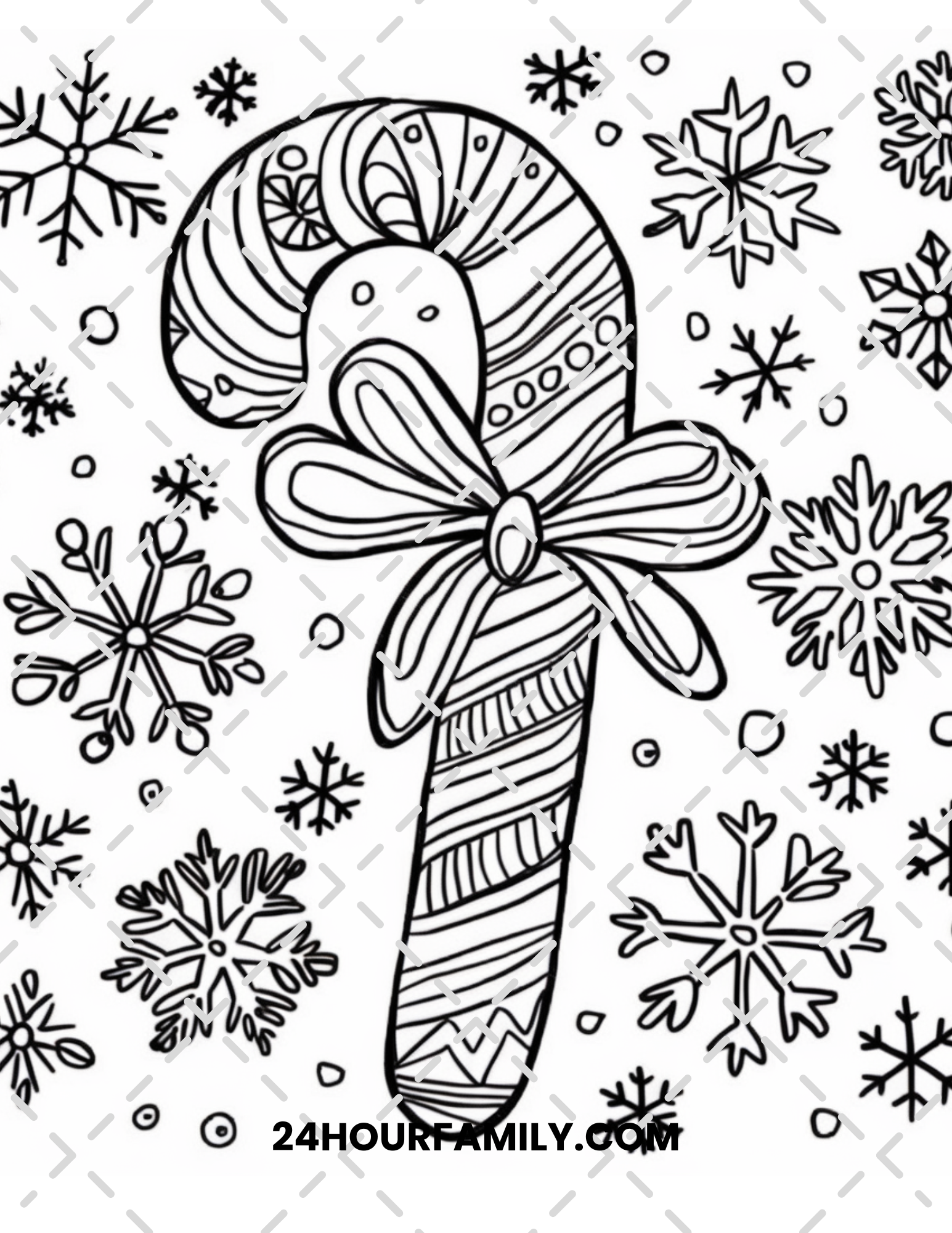 candy cane coloring pages