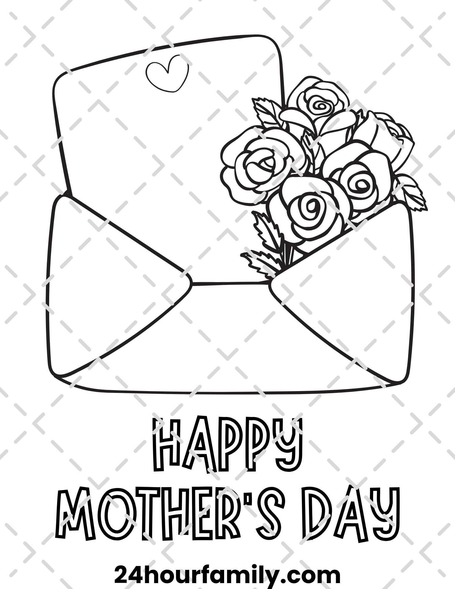 mothers day bouquet coloring pages
