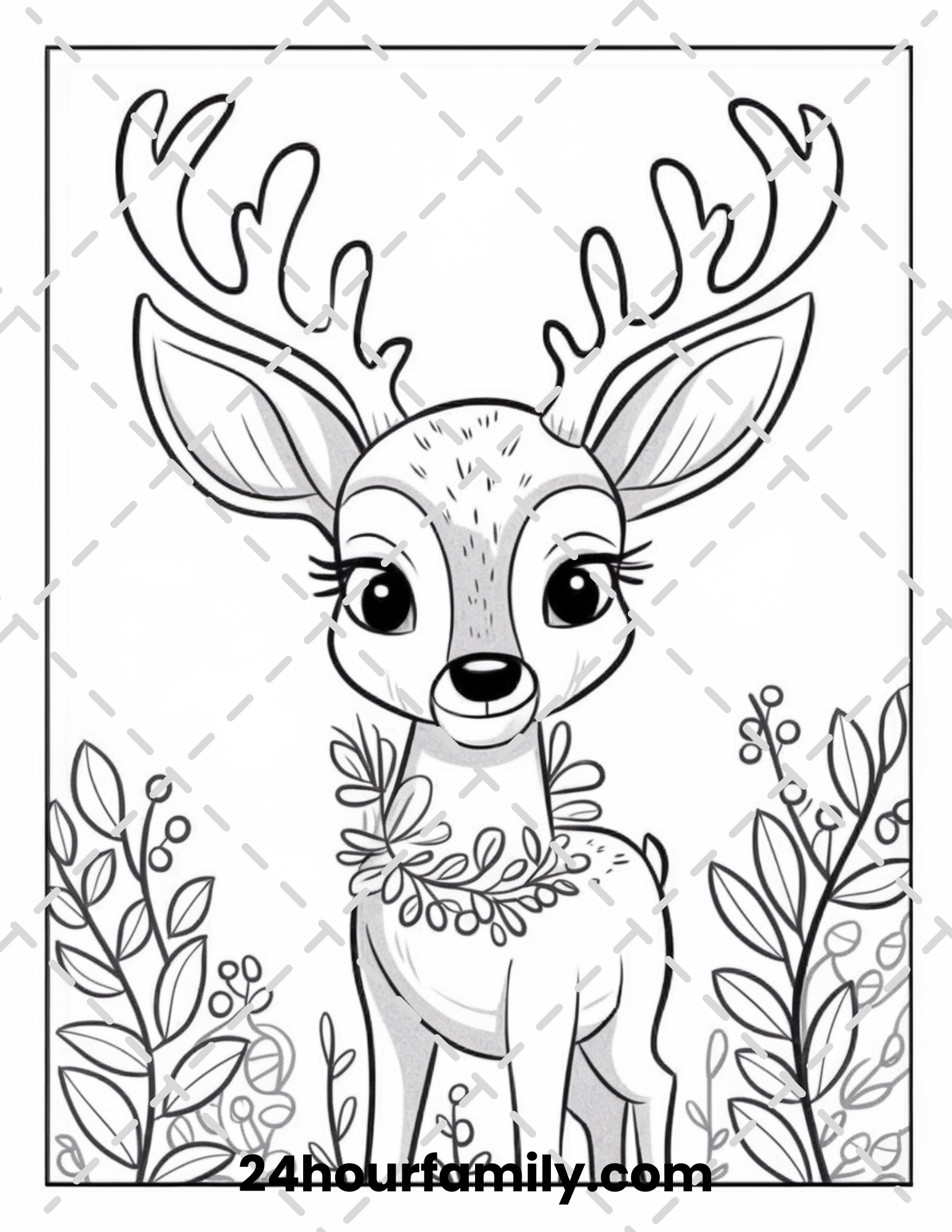 majestic reindeer coloring pages