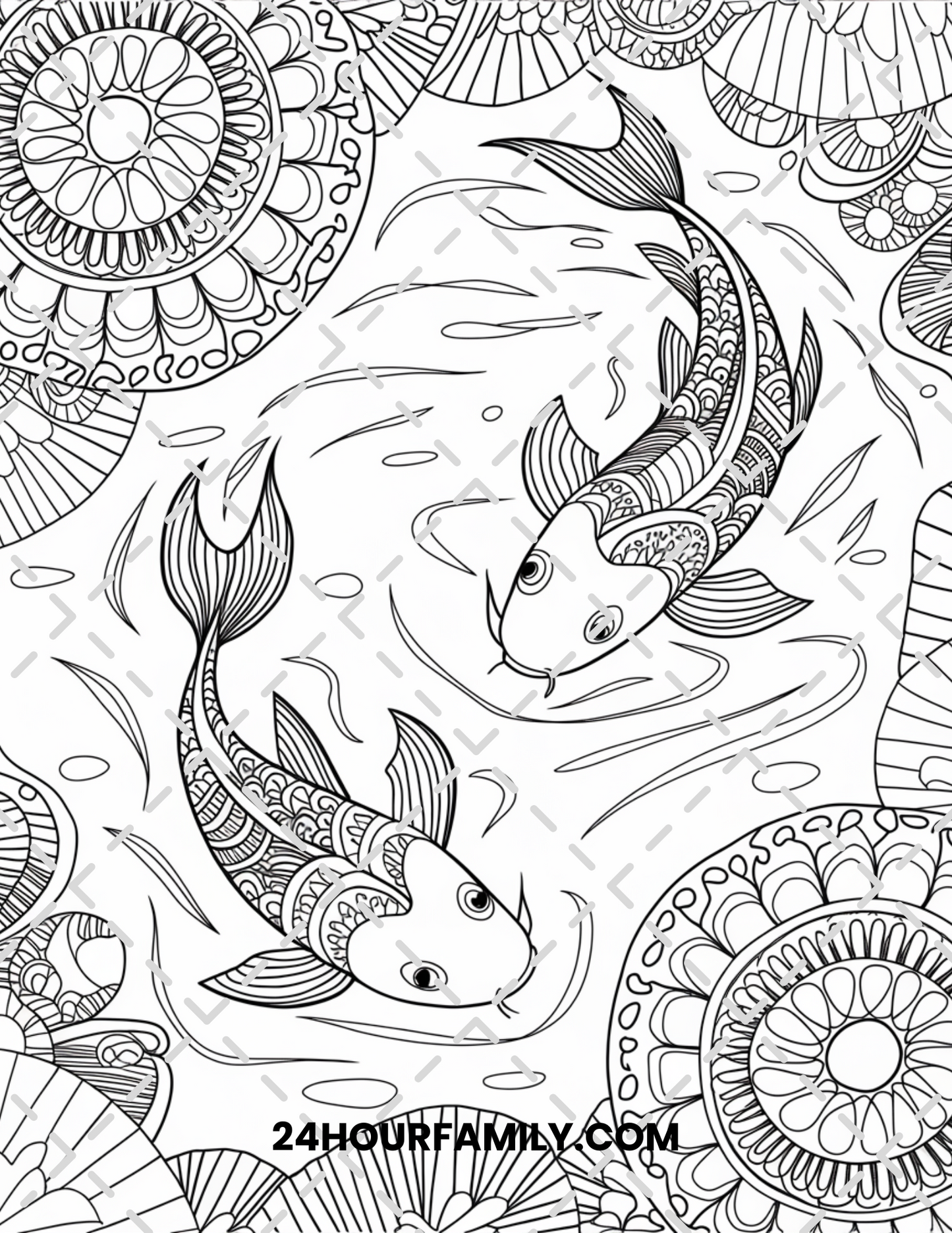fish coloring pages for adults