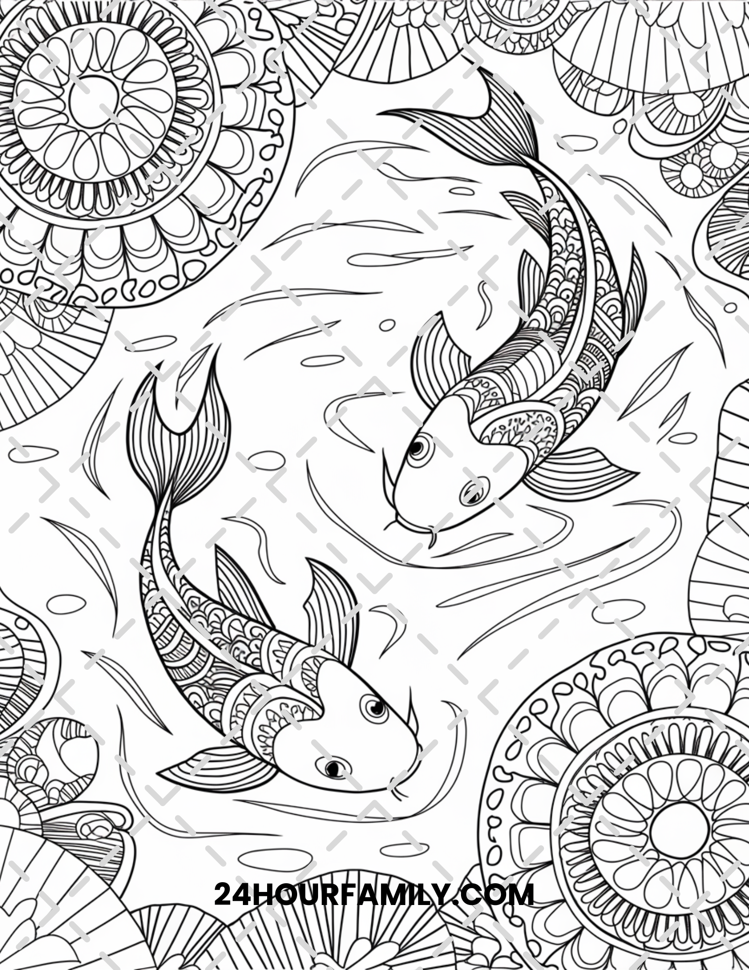 fish coloring pages for adults