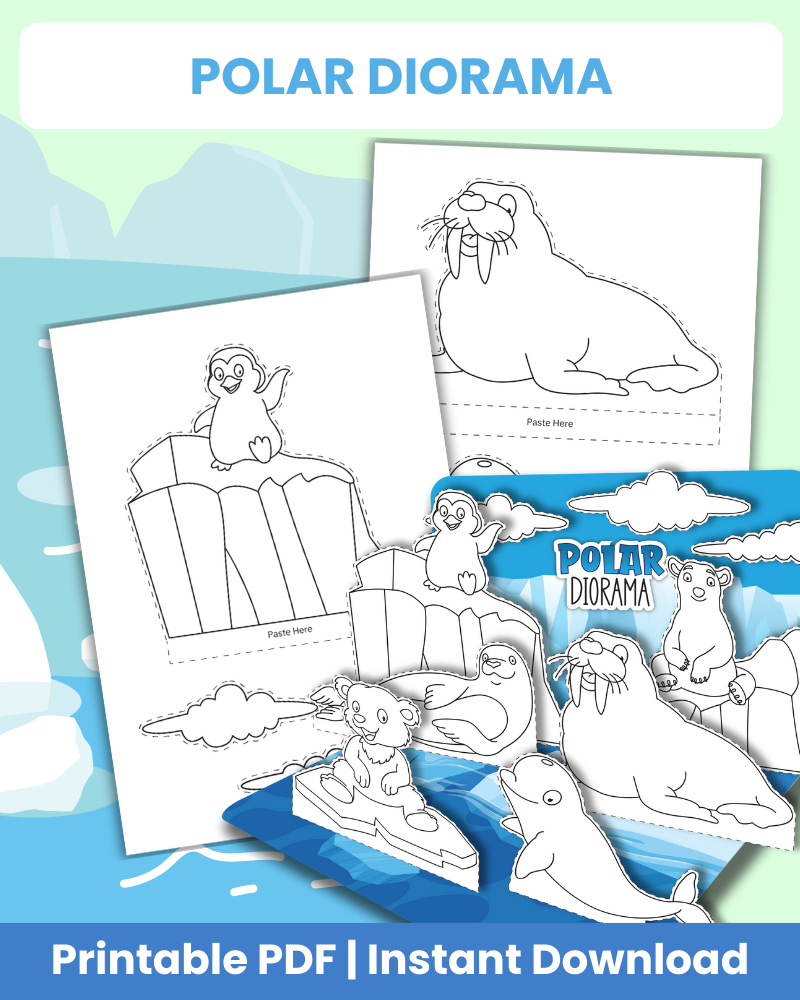 polar diorama printable